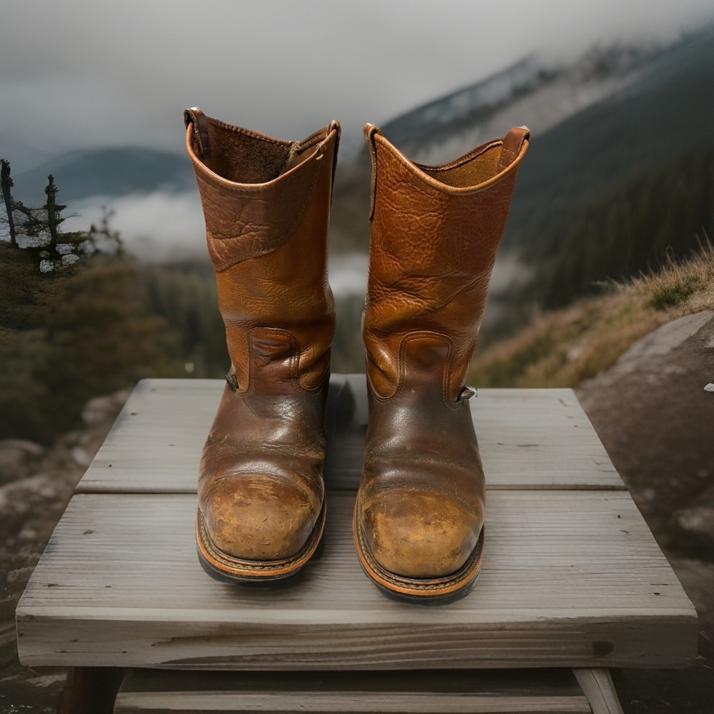 Thorogood American Heritage 814-4208 Tobacco Leather Boots. REPAIR NEEDED